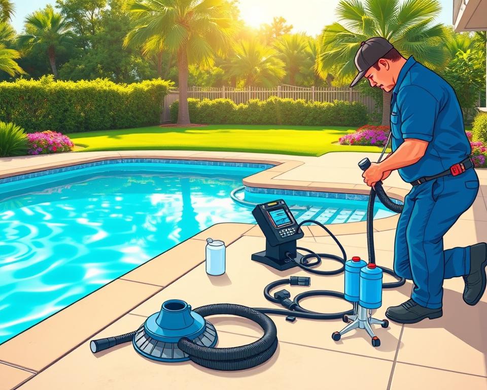 DIY Pool Maintenance Porter Safety Precautions